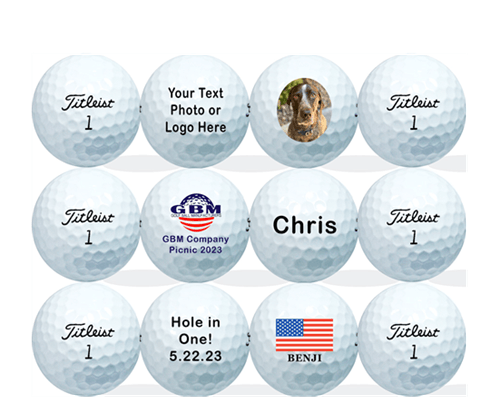 Customized Golf Balls with a Picture, Logo, Text or Monogram - ReNew Golf Balls