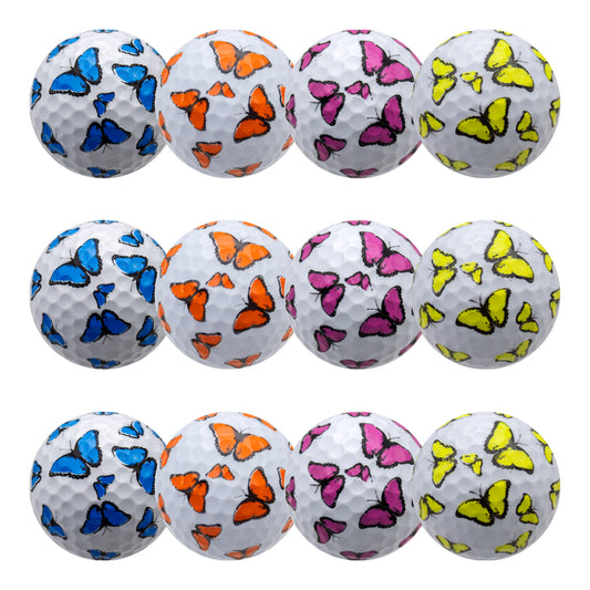 New Novelty Butterfly Color Mix Golf Balls