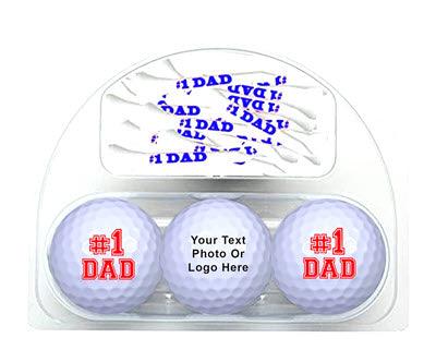 New Personalized Novelty #1 Dad Golf Balls and Tees Set - ReNew Golf Balls