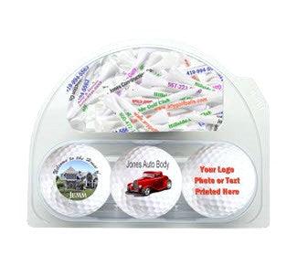 New Novelty Personalized Golf Balls and Tees Set - ReNew Golf Balls