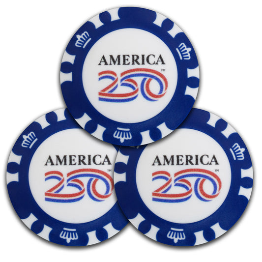 America A250 Poker Chip Ball Marker 3 Pack