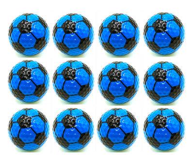 New Novelty Blue Soccer Ball Golf Balls - ReNew Golf Balls