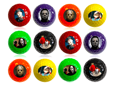 New Novelty Villains of Halloween Golf Balls - ReNew Golf Balls