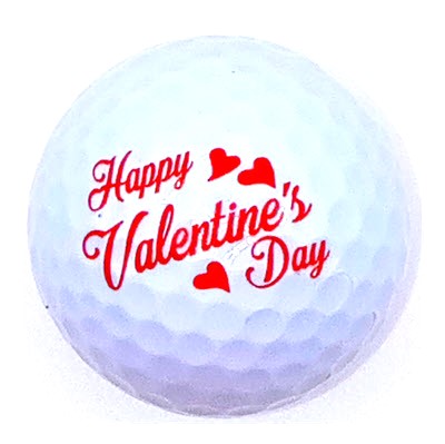 New Personalized Novelty Happy Valentine's Day Golf Balls