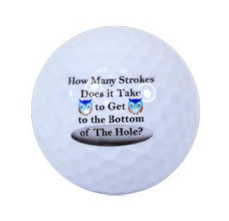 New Novelty How Many Strokes... Golf Balls - ReNew Golf Balls