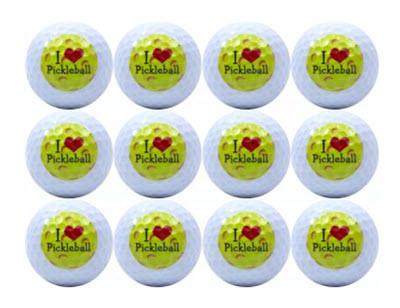 New Novelty I Love Pickleball Golf Balls - ReNew Golf Balls