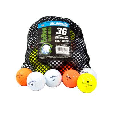 Mixed Brand Mesh Bag - 36 ball bag - ReNew Golf Balls