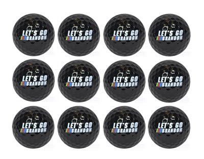 New Novelty Let's Go Brandon Golf Balls - Black - ReNew Golf Balls