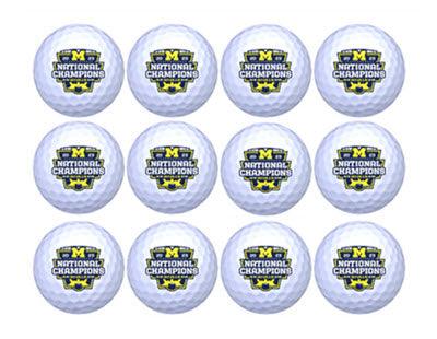 New Novelty Michigan National Champions White Golf Balls - ReNew Golf Balls