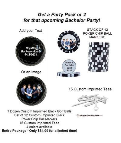New Personalized Black Party Pack Golf Set - ReNew Golf Balls