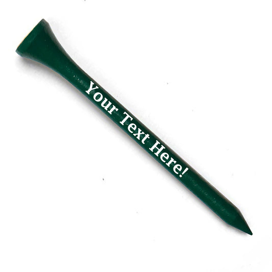 Personalized Green Golf Tees - 2 ¾