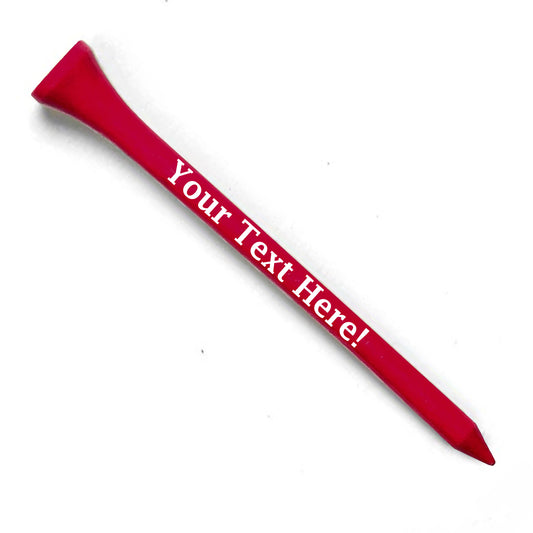 Personalized Red Golf Tees - 2 ¾