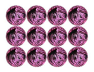 New Novelty Pink Zebra Golf Balls - ReNew Golf Balls
