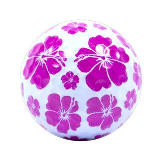 New Novelty Pink Hibiscus Flower Golf Balls - ReNew Golf Balls