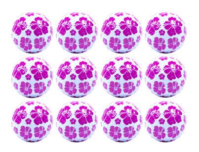 New Novelty Pink Hibiscus Flower Golf Balls - ReNew Golf Balls