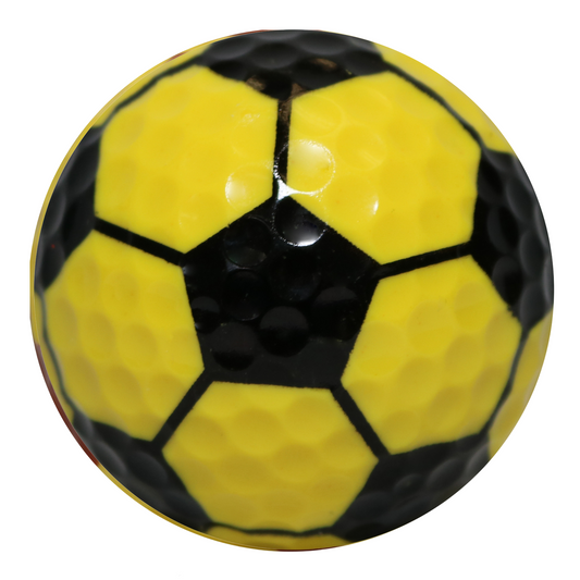 New Novelty Yellow Soccer Ball Golf Balls