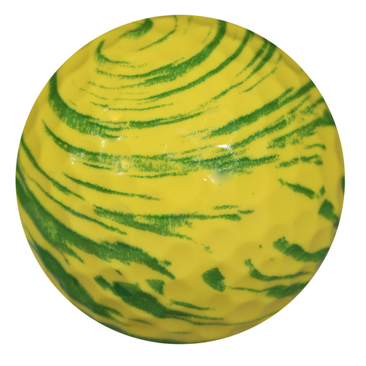 New Novelty Yellow Swirl Golf Balls