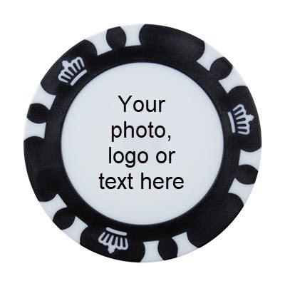 12 Personalized Black Magnetic Poker Chip Golf Ball Markers - ReNew Golf Balls