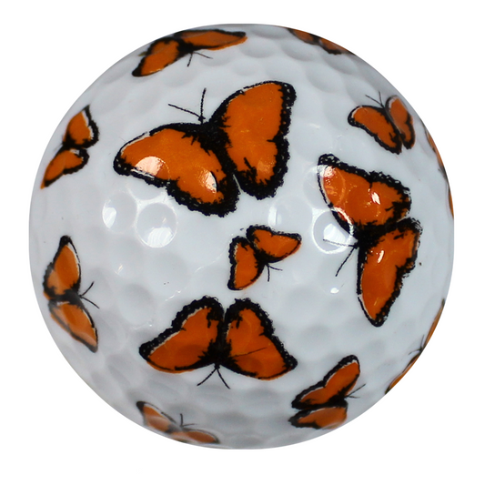 New Novelty Orange Butterflies Golf Balls
