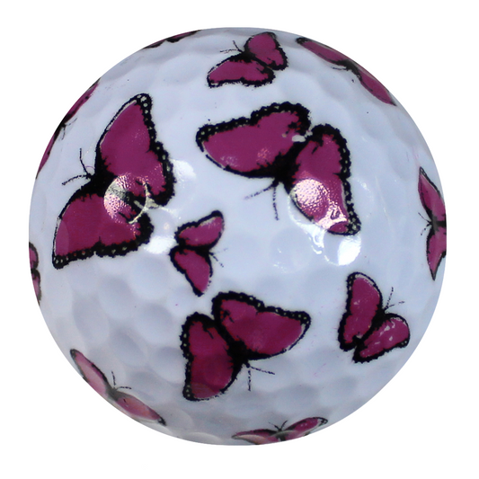 New Novelty Pink Butterflies Golf Balls