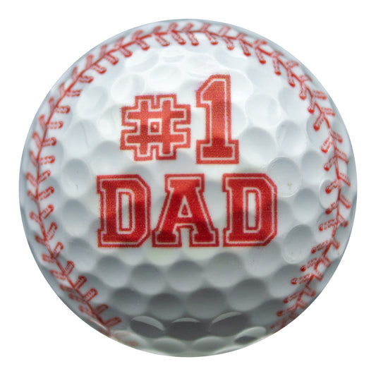 New Novelty #1 Dad Baseball Golf Balls