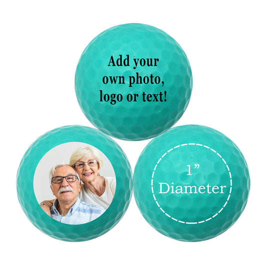 Personalized Turquoise Blue Golf Balls - New