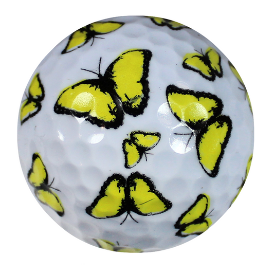 New Novelty Yellow Butterflies Golf Balls