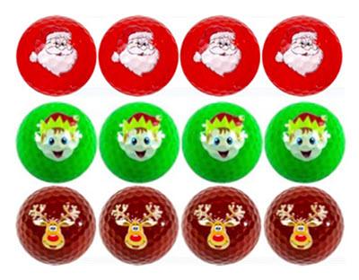 New Novelty Santa's Helpers Christmas Mix of Golf Balls - ReNew Golf Balls