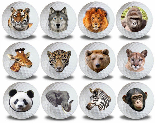 New Novelty Wild Animal Mix of Golf Balls - ReNew Golf Balls