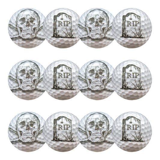 New Novelty Skulls RIP Golf Balls