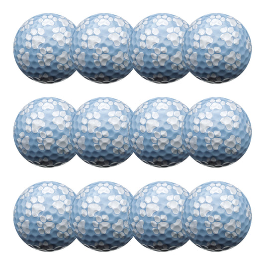 New Novelty Blue Dog Paw Prints Golf Balls