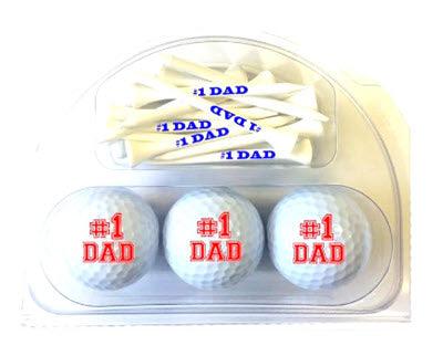 New Novelty #1 Dad Golf Balls and Tees Set - ReNew Golf Balls