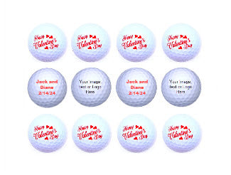New Personalized Novelty Happy Valentine's Day Golf Balls