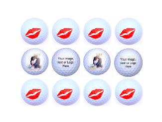 New Personalized Novelty Kisses Golf Balls