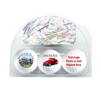 New Novelty Personalized Golf Balls and Tees Set