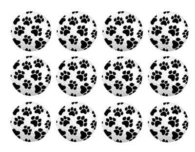 New Novelty Black and White Dog Paw Prints Golf Balls - ReNew Golf Balls