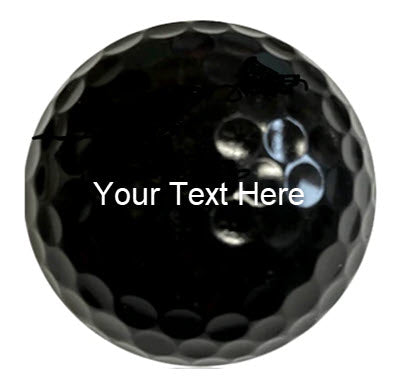 black personalized golf balls