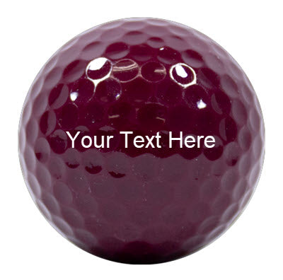 Personalized Burgundy Golf Balls - New