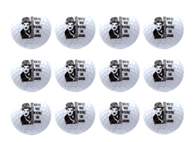 New Novelty Charlie Chaplin Golf Balls - ReNew Golf Balls