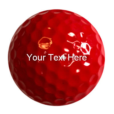 Cherry Red Personalized Golf Ball