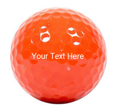 Personalized Dark Orange Golf Balls - New