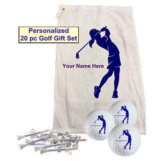 New Women's Personalized Golf Towel Set - 6 color choices! - ReNew Golf Balls