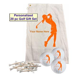 New Women's Personalized Golf Towel Set - 6 color choices! - ReNew Golf Balls