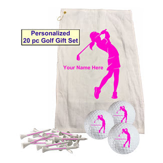 New Women's Personalized Golf Towel Set - 6 color choices!
