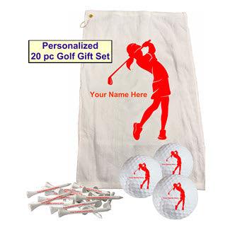New Women's Personalized Golf Towel Set - 6 color choices! - ReNew Golf Balls