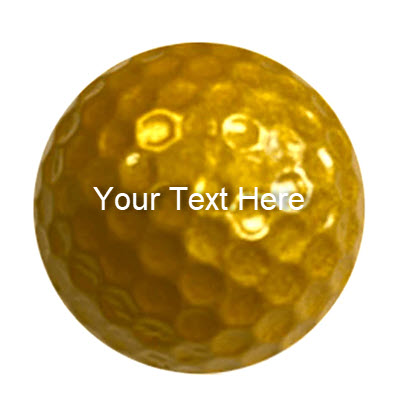 Gold Personalized Golf Ball