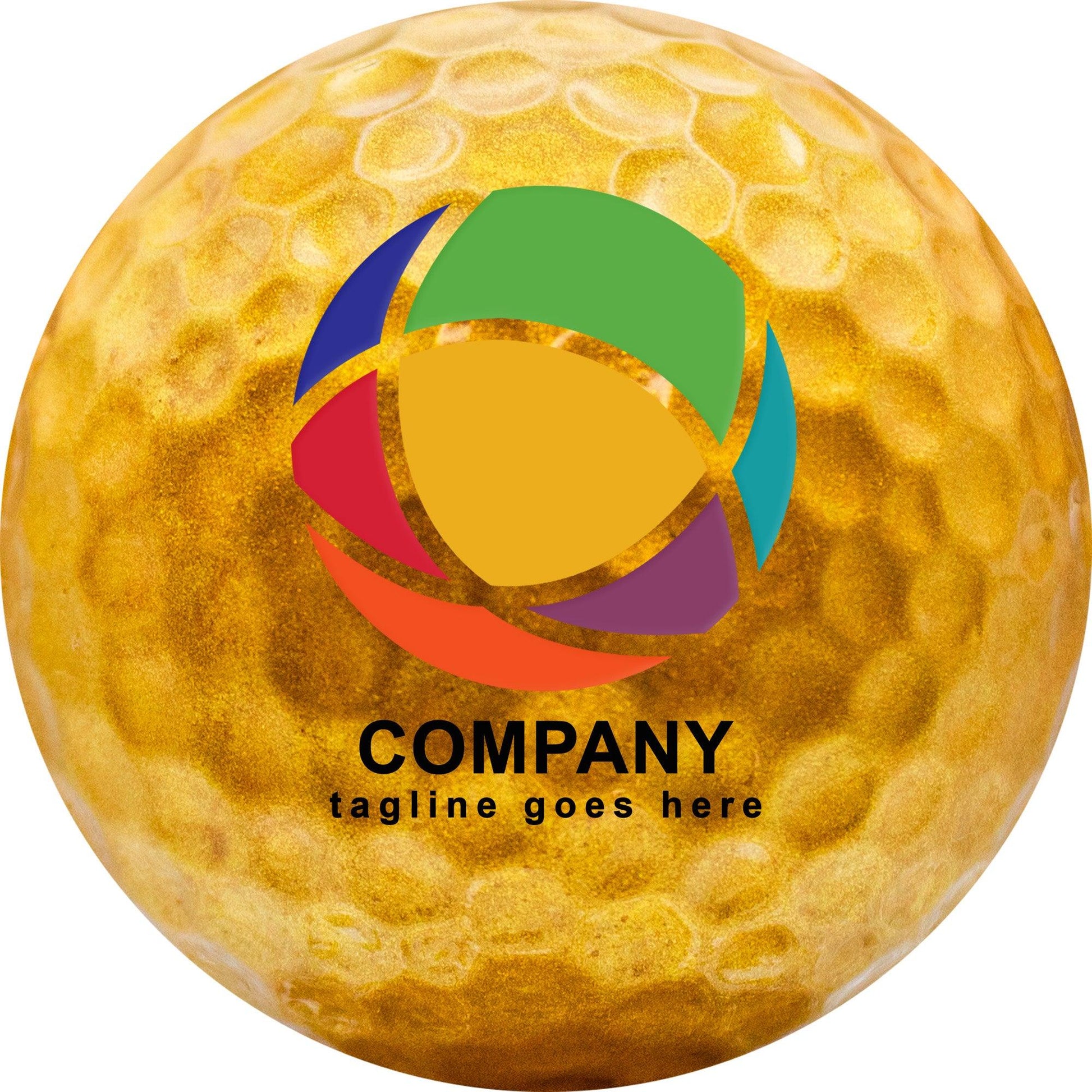 Personalized Gold Golf Balls - New - ReNew Golf Balls