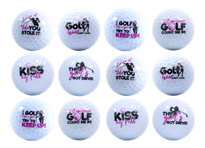New Novelty Deluxe Golf Like a Girl Mix of Golf Balls