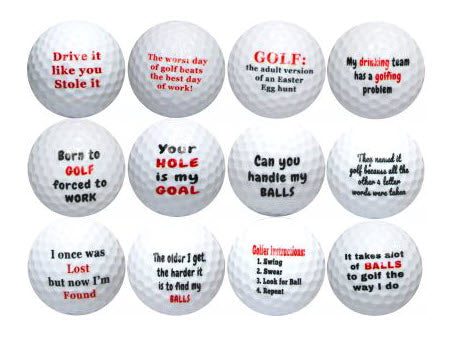 New Novelty Golf Humor Golf Balls