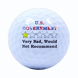 Novelty Govt Star Rating Golf Balls